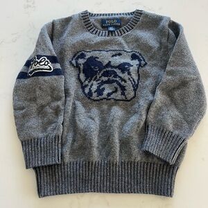 Polo by Ralph Lauren Gray Bulldog Sweater